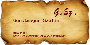 Gerstmayer Szelim névjegykártya